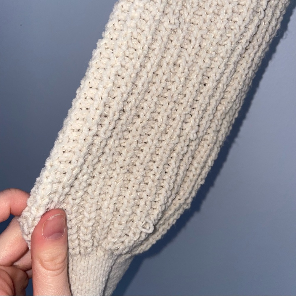 Cream Knit Button Up Sweater - Picture 7 of 8